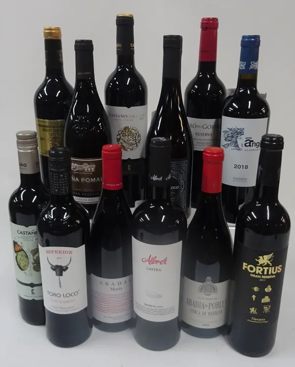 Red Wines of Spain: Castano Ecologico Monastrell 2019; Toro Loco Superior 2019; Abadal Matis 2017; Albret Lastra Reserva 2015; Abadia de Poblet Conca...