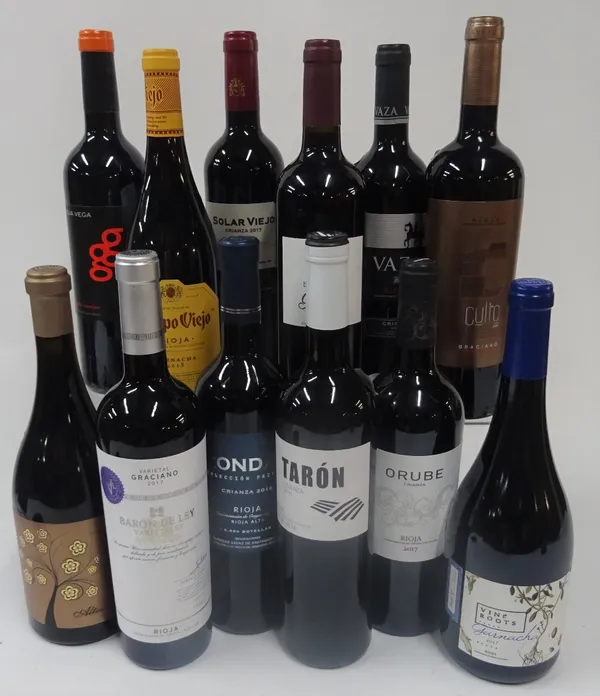 Rioja: Altos R Pigeage Graciano 2016; Rondan Coleccion Privada 2016; Taron Crianza 2016; Orube Crianza 2017; Vine Roots Garnacha 2017; Baron de Ley...