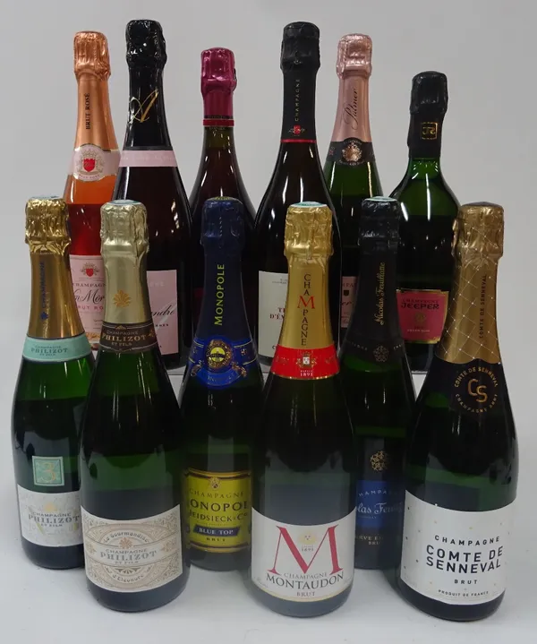 Champagne: Philizot 3 Brut; Philizot La Gourmandise Brut; Heidsieck Monopole Blue Top Brut; Montaudon Brut; Nicolas Feuillatte Réserve Exclusive...