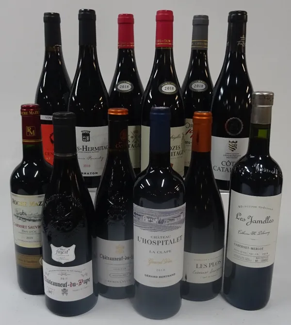 French Red Wine: Roche Mazet 2019; Tesco Finest Chateauneuf-du-Pape 2019; Castel Chateauneuf-du-Pape 2017; Chateau l'Hospitalet Grand Vin 2018; Ramé...