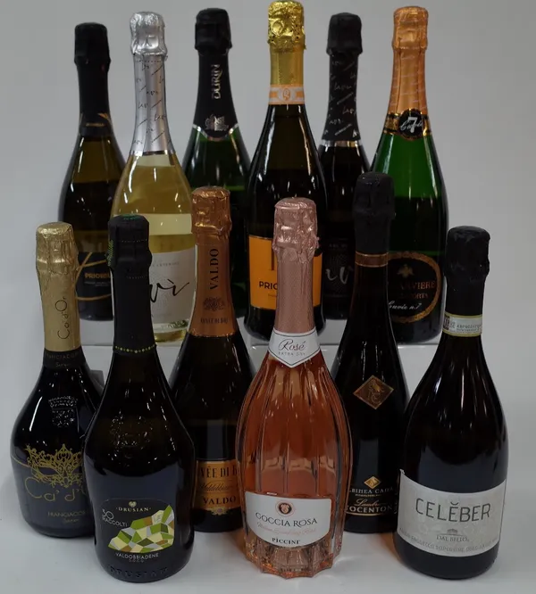 Italian Sparkling Wine: Ca' d'Or Saten Brut; Drusian 30 Raccolti Dossagio Zero Brut; Valdo Cuvée di Boj; Goccia Rosé Extra Dry; Canali Ottocentenero...