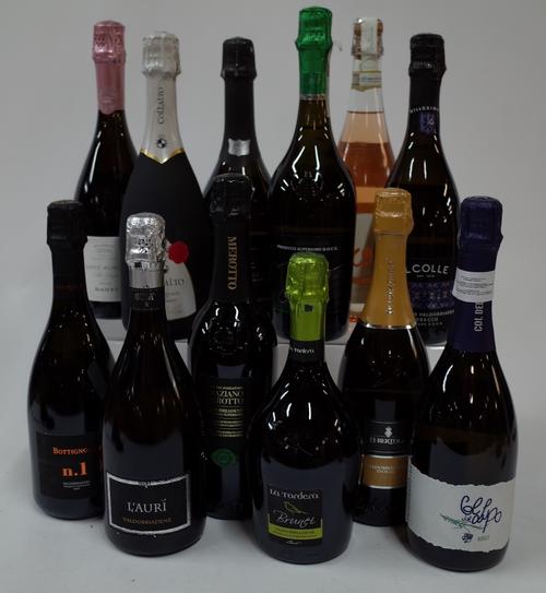 Prosecco: Bottignolo n.1 Brut; L'Auri Brut; Isabella Rive Di Collalto Brut 2018; Cuvée del Fondatore Graziano Merotto Brut 2019; La Tordera Brunei...