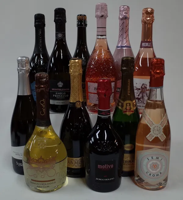 Italian Sparkling Wine: Ca' d'Or Noble Cuvée Brut; Scriani Extra Brut; La Montina Brut 2012; Borgo Molino Motivo Rosso Dry; Ferrari Perle 2014; Semi...
