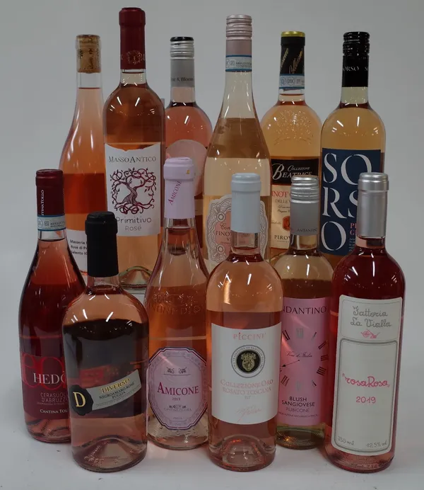 Italian Rosé Wine: Cantina Tollo Hedos 2019; Diverso Negroamaro Rosé 2019; Cantine di Ora Amicone Rosé 2019; Tenute Piccini Collezione Oro Rosato...