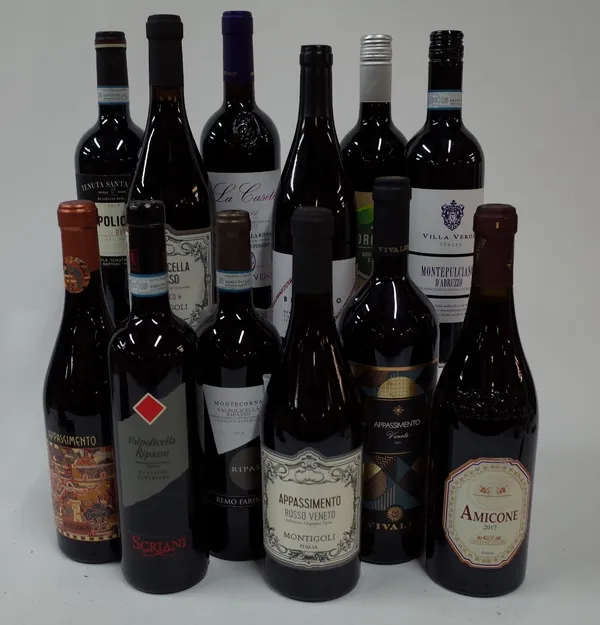 Italian Red Wine: Appassimento Valpolicella Negrar 2018; Scriani Valpolicella 2018; Montigoli Valpolicella 2018; Tenuta Santa Maria Superiore 2017;...