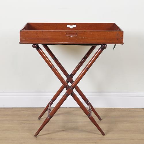 AN EARLY 19TH CENTURY MAHOGANY BUTLER'S TRAY