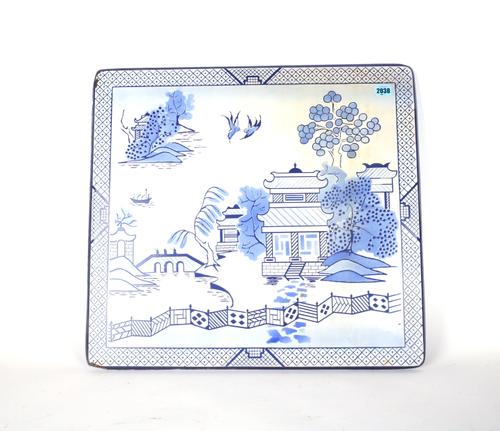 A MID 20TH CENTURY RECTANGULAR ENAMELLED TABLE TOP