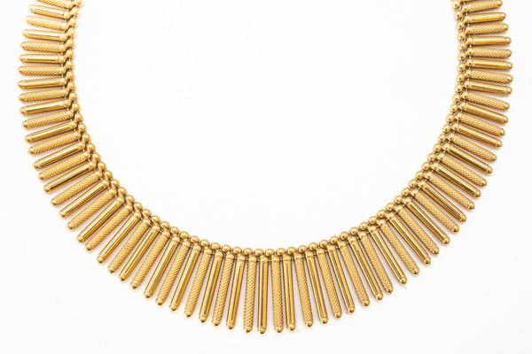 A GOLD FRINGE NECKLACE (5)