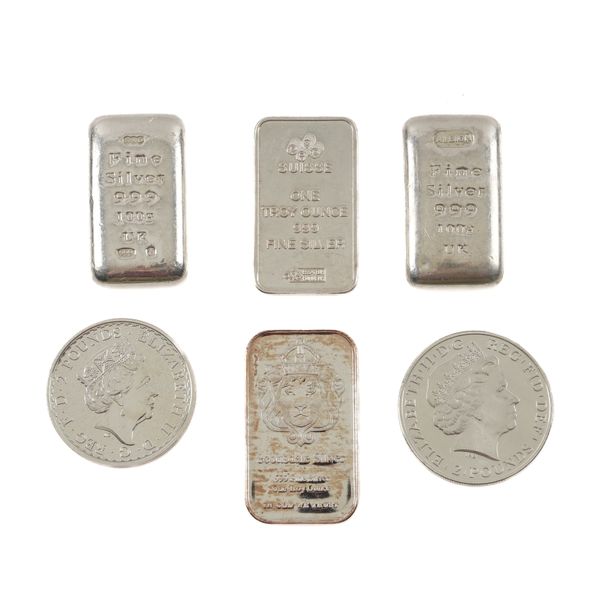 SIX ITEMS OF SILVER (6)