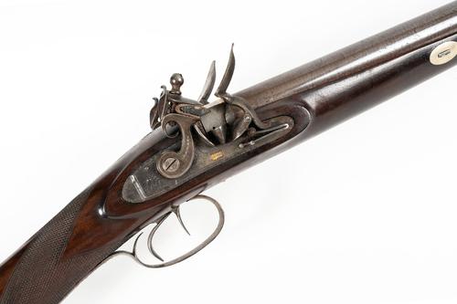 A FINE FLINTLOCK DOUBLE-BARRELLED SPORTING GUN BY WALLIS, HULL