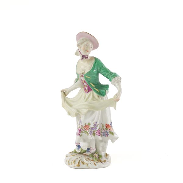 A MEISSEN FIGURE OF A DANCING LADY