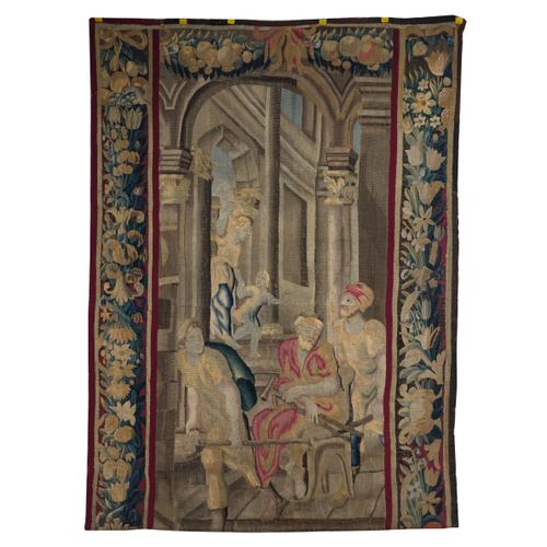 A NORTH EUROPEAN TAPESTRY PANEL DEPICTING A BIBLICAL SCENE