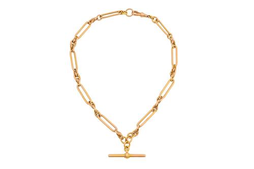 A GOLD ALBERT CHAIN
