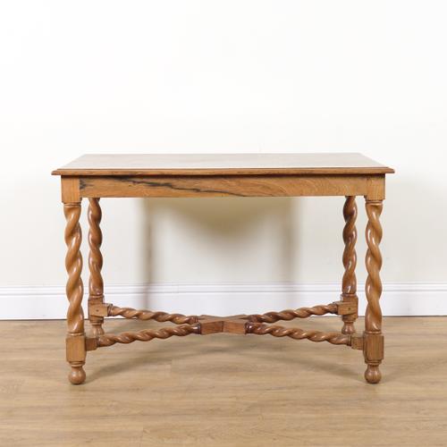 A LATE 19TH CENTURY WALNUT RECTANGULAR CENTRE TABLE