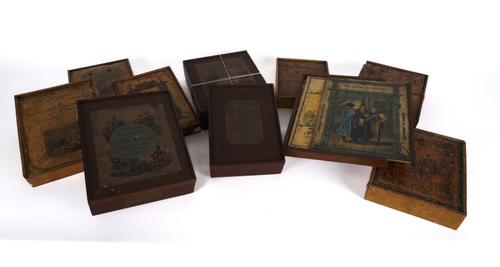 A COLLECTION OF TEN WOODEN JIGSAWS INCLUDING E. WALLIS' 'THE ENCHANTED CASTLE OF PERSPECTIVE RUN MAD' (10)