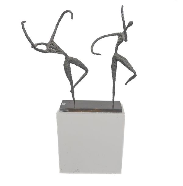 ZEHAVA ODES STERN (ISRAELI, 1916-2004): A BRUTALIST FIGURAL MAQUETTE OF TWO DANCERS (4)