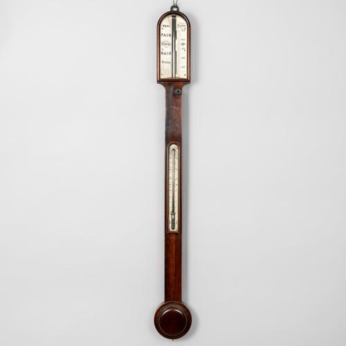 A VICTORIAN ROSEWOOD STICK BAROMETER