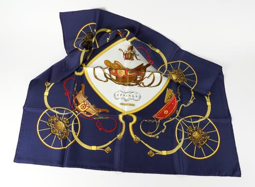 HERMES: 'SPRINGS' SILK SCARF BY PHILLIPE LEDOUX