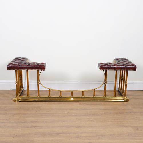 ROBIN GAGE: A POLISHED BRASS AND BUTTON-DOWN LEATHER CLUB FENDER