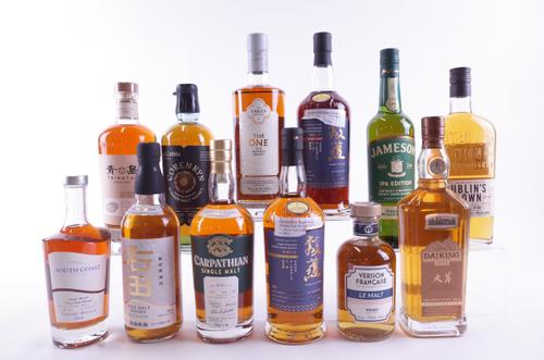 TWELVE BOTTLES WHISKY