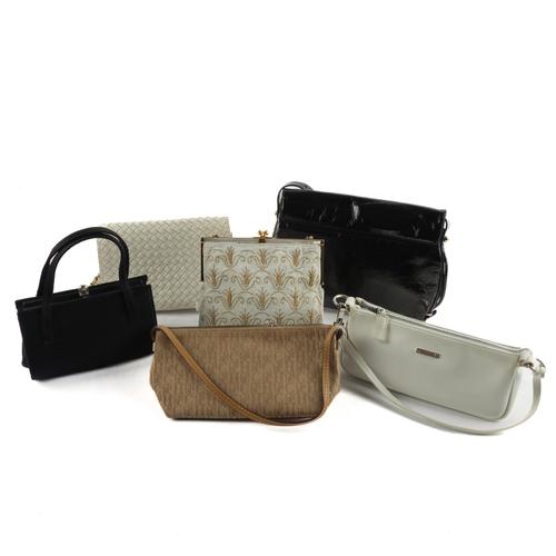 SIX BAGS INCLUDING BY POLLINI, VERSACE, CAROLINA HERRERA (6)