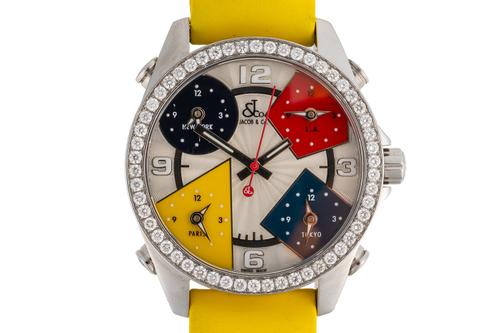 A JACOB AND CO FIVE TIMEZONES WATCH