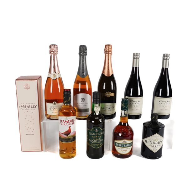 NINE MIXED BOTTLES COMPRISING;