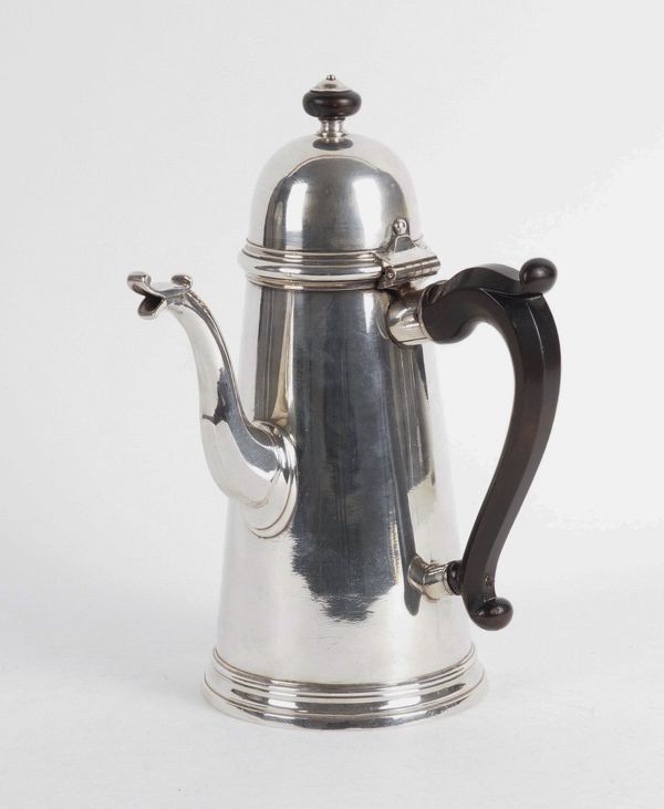 A GEORGE I SILVER COFFEE POT