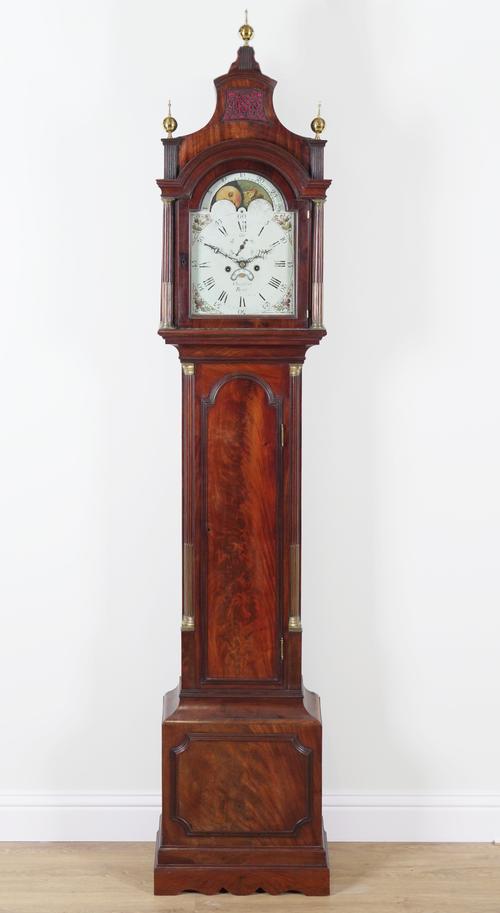 A GEORGE III MAHOGANY LONGCASE CLOCK
