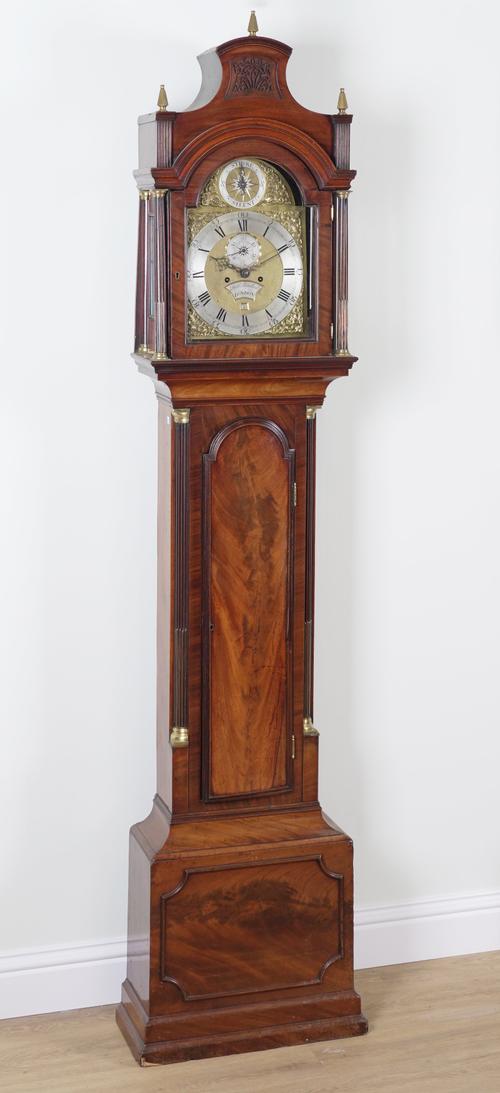 A GEORGE III MAHOGANY LONGCASE CLOCK