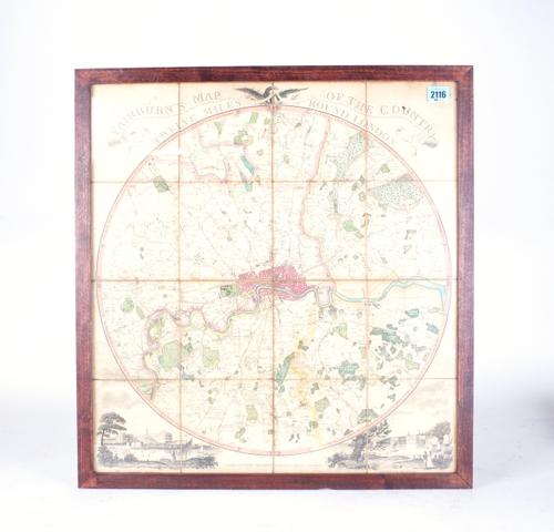 JOHN FAIRBURN, MAP, TWELVE MILES ROUND LONDON