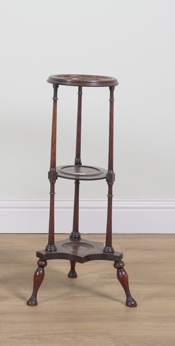 A MID-18TH CENTURY MAHOGANY WASH STAND (2)