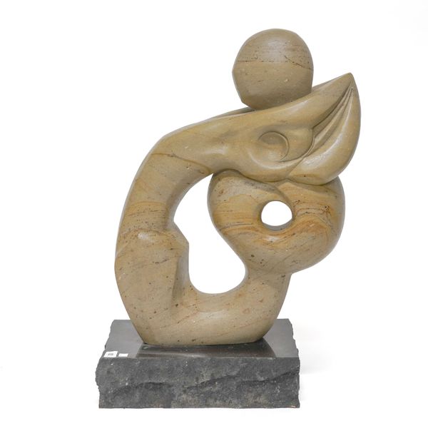 AN ABSTRACT FIGURATIVE COMPOSITE SCULPTURE