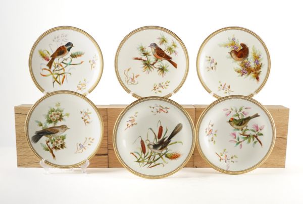 A ROYAL WORCESTER PART DESSERT SERVICE (6)