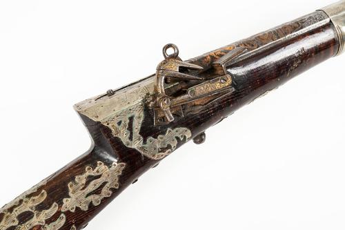AN OTTOMAN SILVER-MOUNTED FLINTLOCK MUSKET