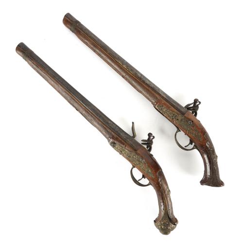 A PAIR OF CONTINENTAL FLINTLOCK PISTOLS