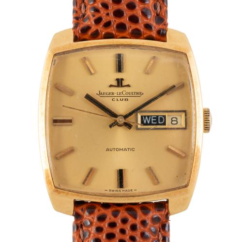A JAEGER LECOULTRE 18CT GOLD WATCH