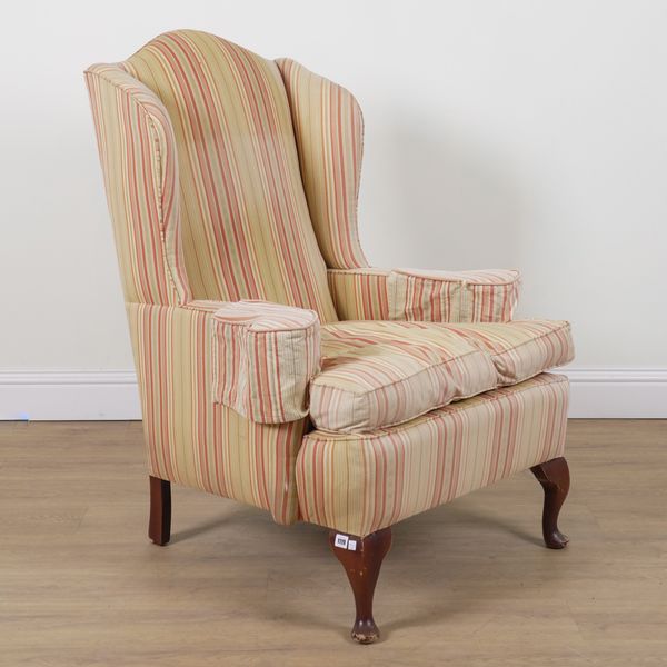 AN 18TH CENTURY STYLE WINGBACK ARMCHAIR