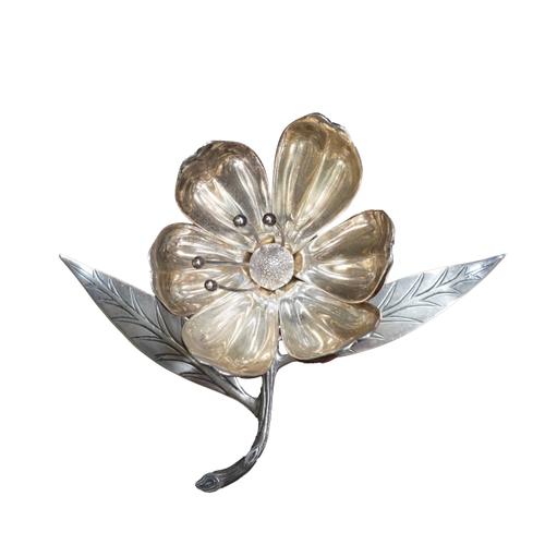 A MEXICAN SILVER MODEL OF A FLOWER