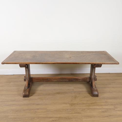A 17TH CENTURY STYLE OAK REFECTORY TABLE