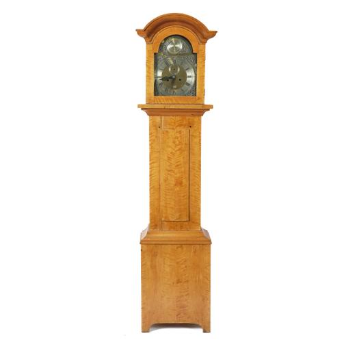 A BIRCH CASED LONGCASE CLOCK