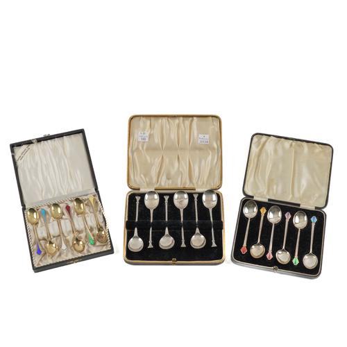 THREE SETS OF SPOONS (3)