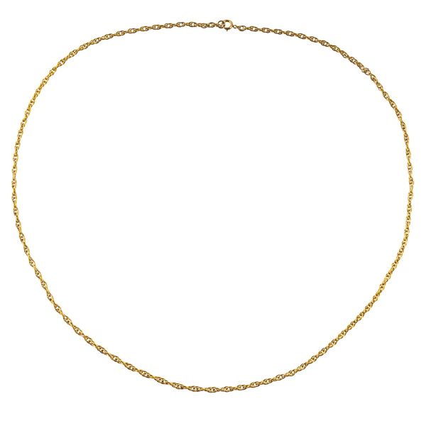 A LONG GOLD NECKLACE