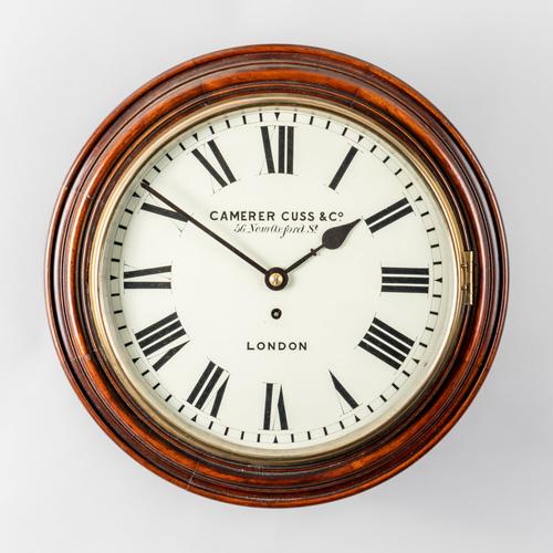 A MAHOGANY FUSÉE DIAL CLOCK