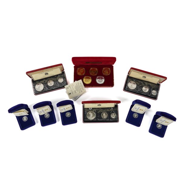 A GROUP OF SILVER PROOF COINAGE