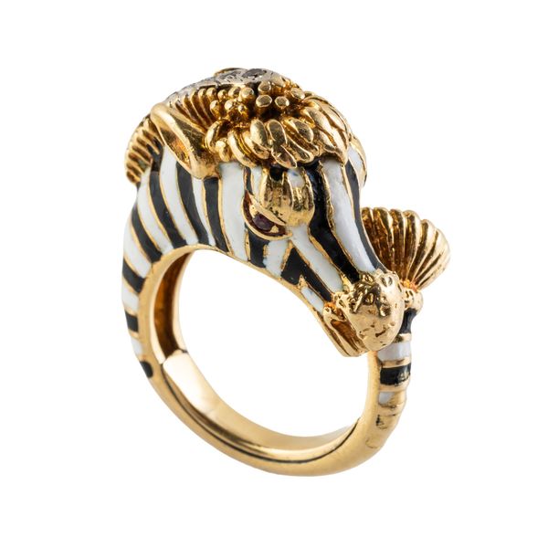 A FRASCAROLO ZEBRA RING