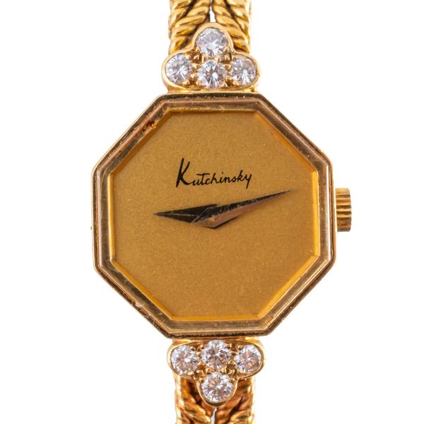 A KUTCHINSKY 18CT GOLD LADY'S WATCH (2)