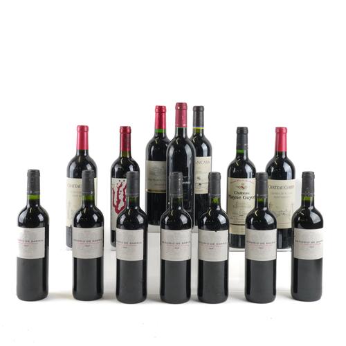 TWO BOTTLES OF CHATEAU CORBIN SAINT-EMILION 2009, SEVEN BOTTLES OF SENORIO DE SARRIO 2010 AND FIVE OTHER BOTTLES (14)