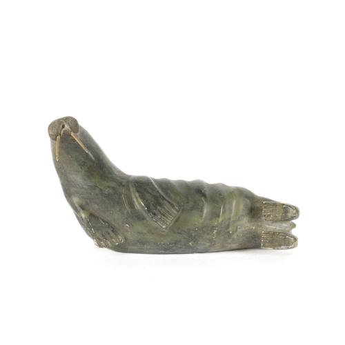 NOOK NUQINGAQ, FROBISHER BAY: AN INUIT SOAPSTONE CARVING OF A WALRUS