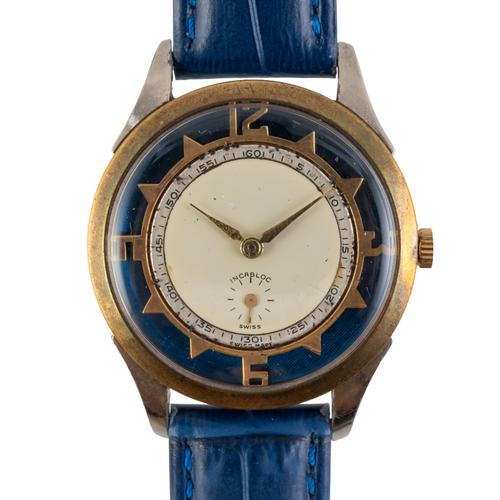 A VINTAGE 'INCABLOC' WRISTWATCH